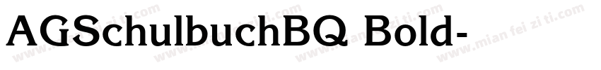 AGSchulbuchBQ Bold字体转换